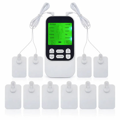 Revolutionary Compact Muscle Massage Unit - Rechargeable Body Massager with 10 Pads, 10 Modes & 30 Intensity Levels for Ultimate Pain Relief