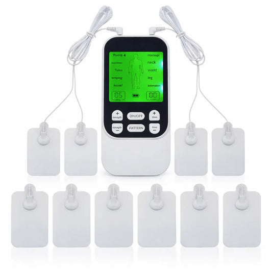 Revolutionary Compact Muscle Massage Unit - Rechargeable Body Massager with 10 Pads, 10 Modes & 30 Intensity Levels for Ultimate Pain Relief