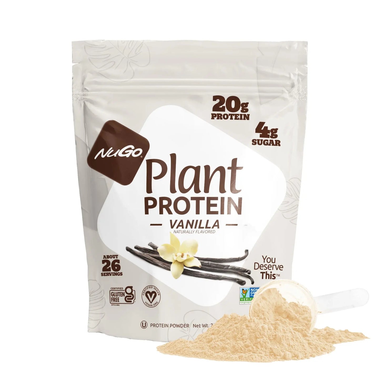 Indulge in Nutritious Goodness with Vanilla NuGo Plant Protein Powder - 20G Protein Per Serving!