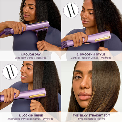 Transform Your Hair with the Shark SilkiPro 3-in-1 Hair Straightener and Dryer - HT400 / HT401