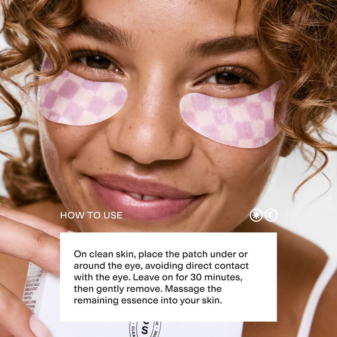 Revitalize Your Eyes with CLEARSTEM EYE CANDY: Depuffing & Hydrating Caffeinated Eye Patches - 7 Pairs of Non-Slip Bliss for All Skin Types
