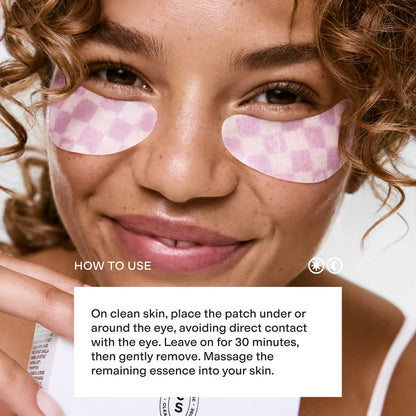 Revitalize Your Eyes with CLEARSTEM EYE CANDY: Depuffing & Hydrating Caffeinated Eye Patches - 7 Pairs of Non-Slip Bliss for All Skin Types