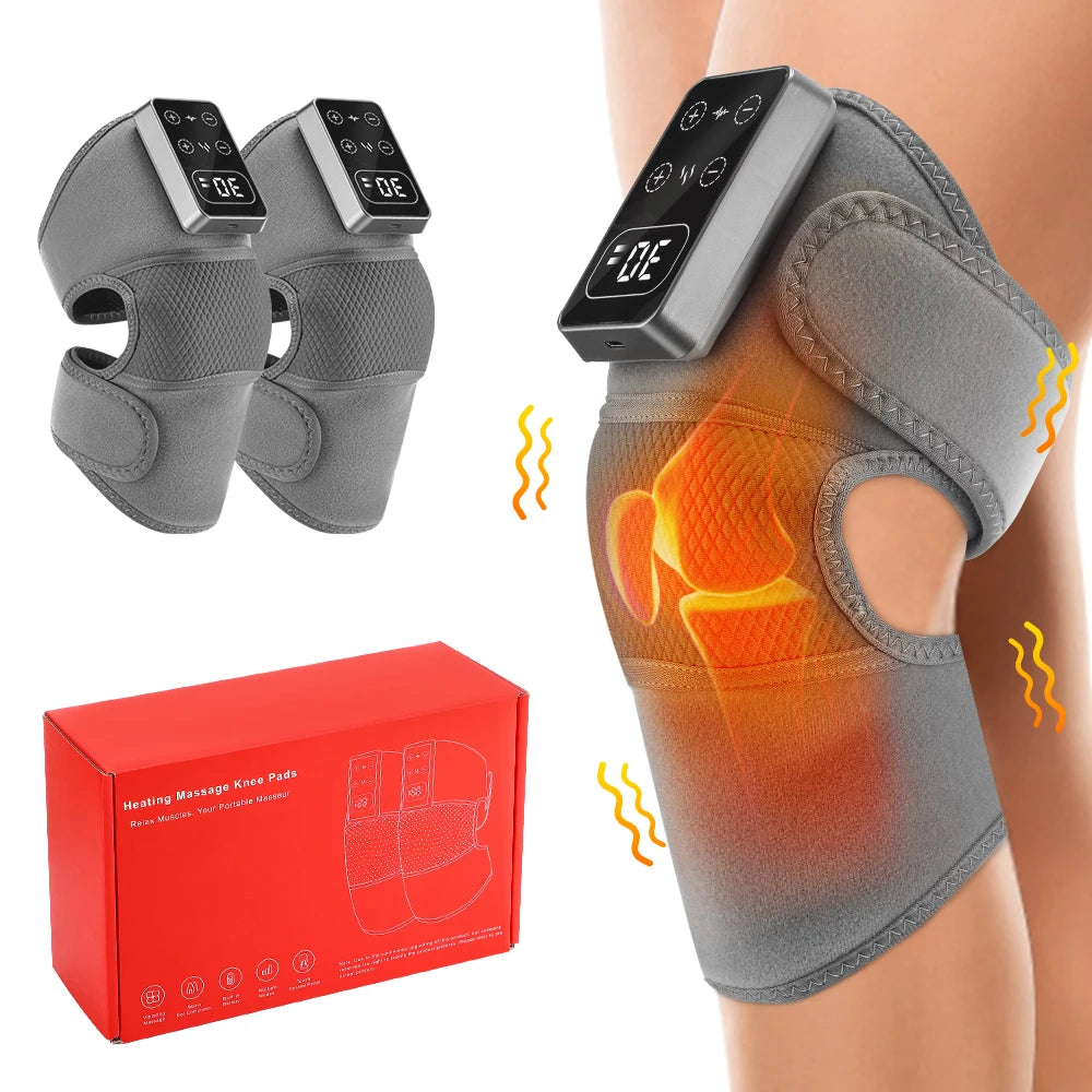 Eletric Heating Knee Massage 5 Levels Cordless Thermal Knee Shoulder Massager Joint Braceknee Pad Muscle Relaxation