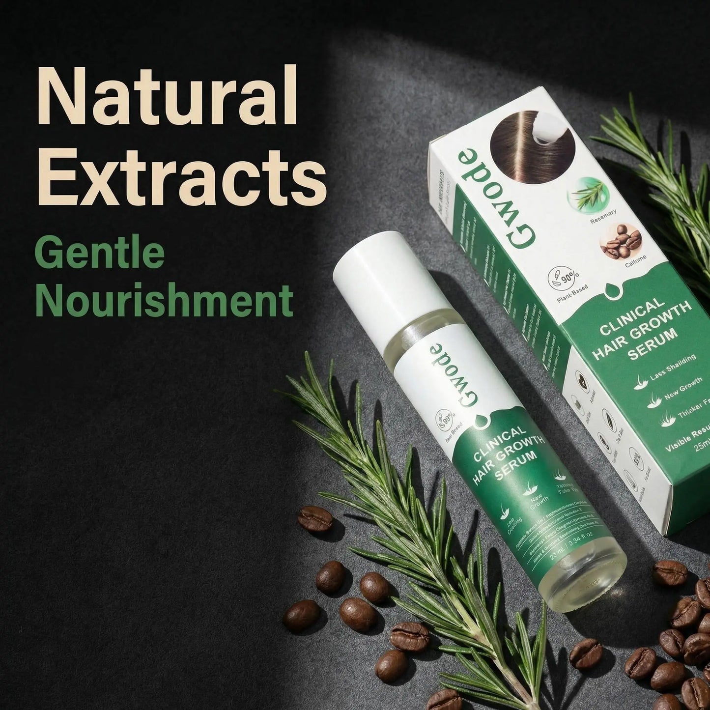 Revitalize Your Hair with Gwode Rosemary Plant Hair Growth Scalp Serum - Unisex Daily Essence for Thicker, Healthier Hair