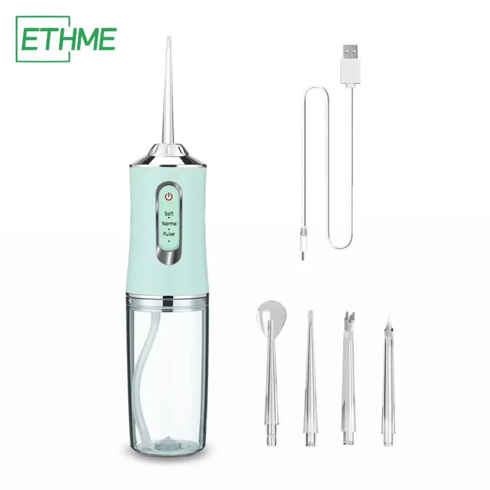 Revolutionize Your Oral Care with the Travel Dental 4-in-1 Rechargeable Water Flosser in Burst Pink - Cordless Convenience for Healthy Teeth!