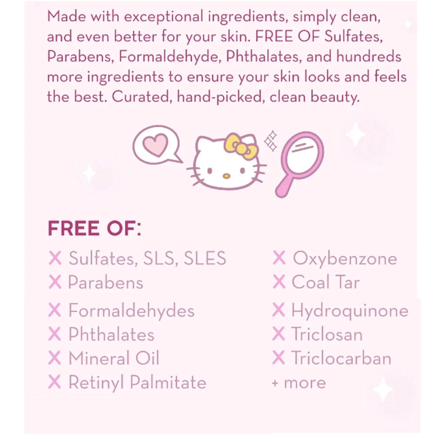 , Hello Kitty Pure Cure Strawberry Milk Toner, Klean Beauty, 6.76 Fl Oz