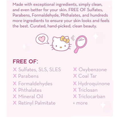 , Hello Kitty Pure Cure Strawberry Milk Toner, Klean Beauty, 6.76 Fl Oz