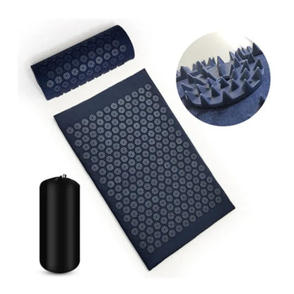 Revitalize Your Body with the Ultimate Acupressure Yoga Mat Set - Relieve Stress and Back Pain with Our Spike Fitness Cushion and Pillow!