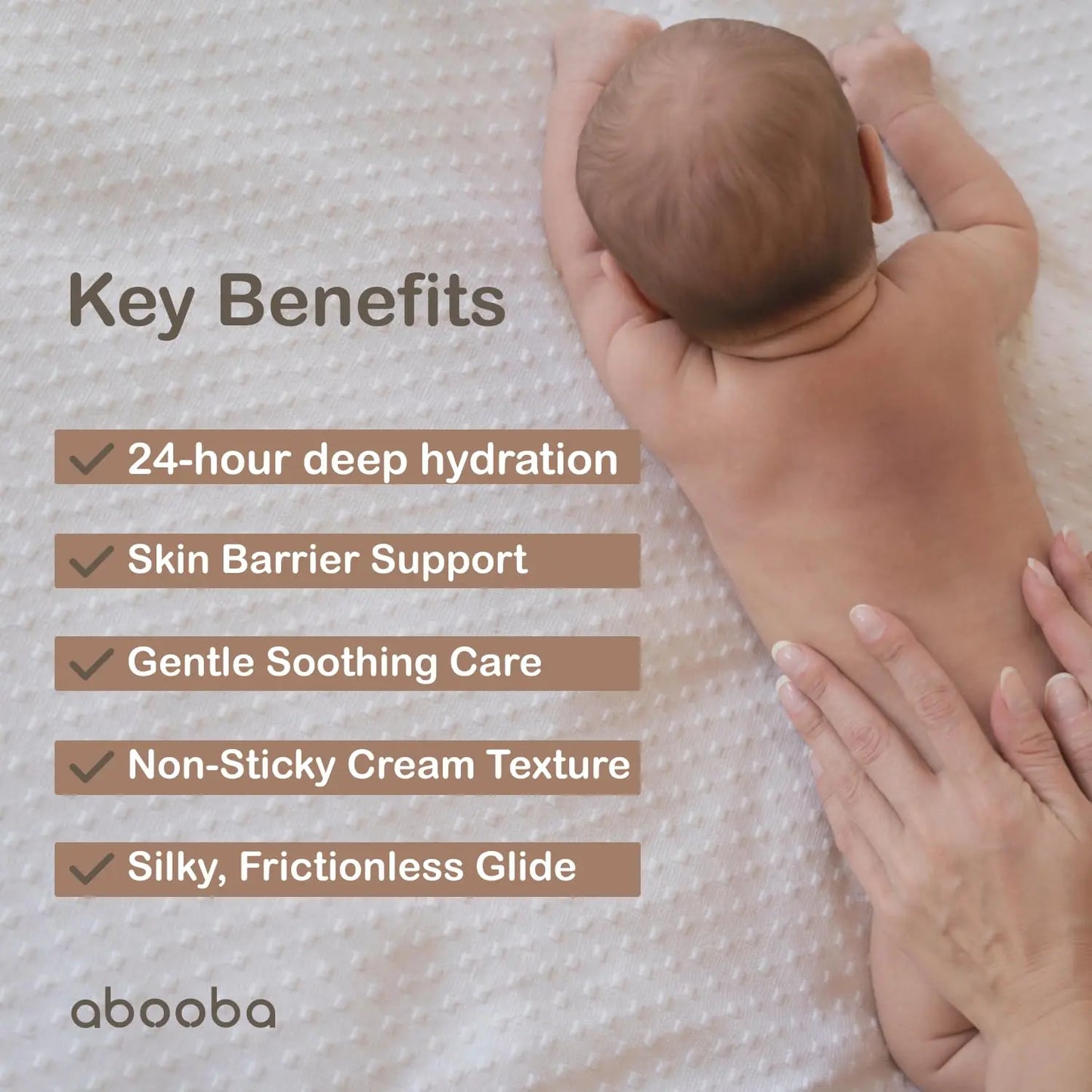Abooba Soothal Baby Moisturizing Cream - Fragrance-Free Eczema Relief with Ceramide & Cica for Sensitive Skin - 24-Hour Hydration for Kids - 6.09 Fl Oz (180 ml)