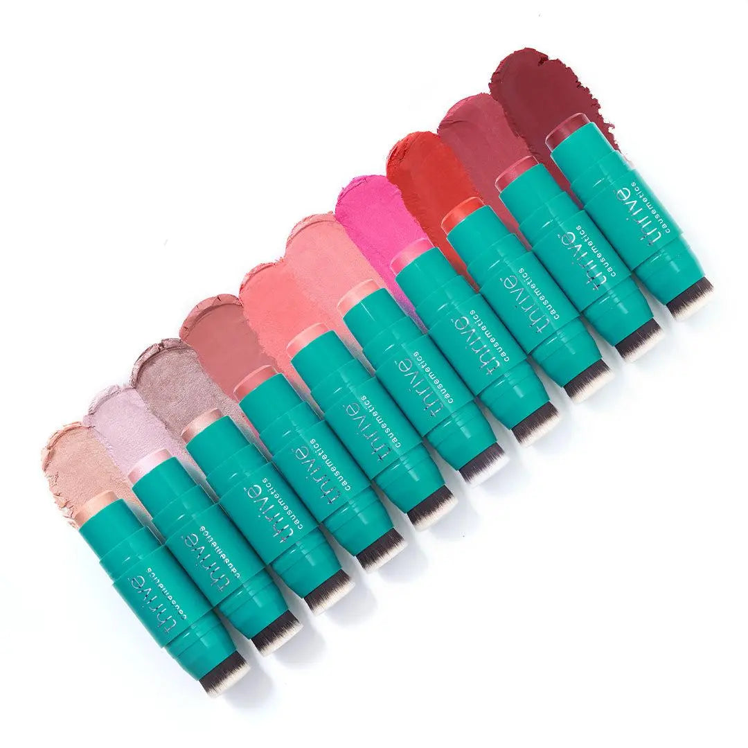 Transform Your Look with Thrive Causemetics Triple Threat Color Stick - Your Ultimate Blush, Bronzer, Highlighter, and Contour Solution!