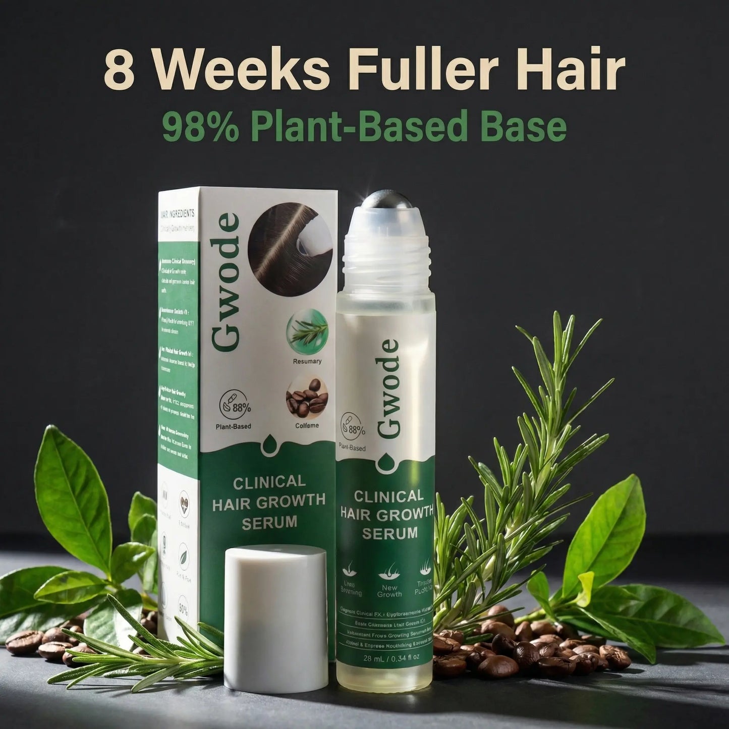 Revitalize Your Hair with Gwode Rosemary Plant Hair Growth Scalp Serum - Unisex Daily Essence for Thicker, Healthier Hair