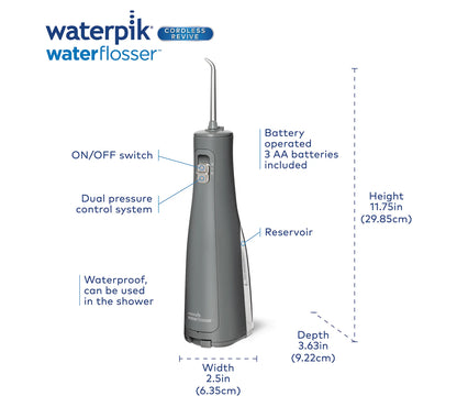 Revive Your Smile Anywhere with the Waterpik Cordless Water Flosser - Includes 3 Tips!