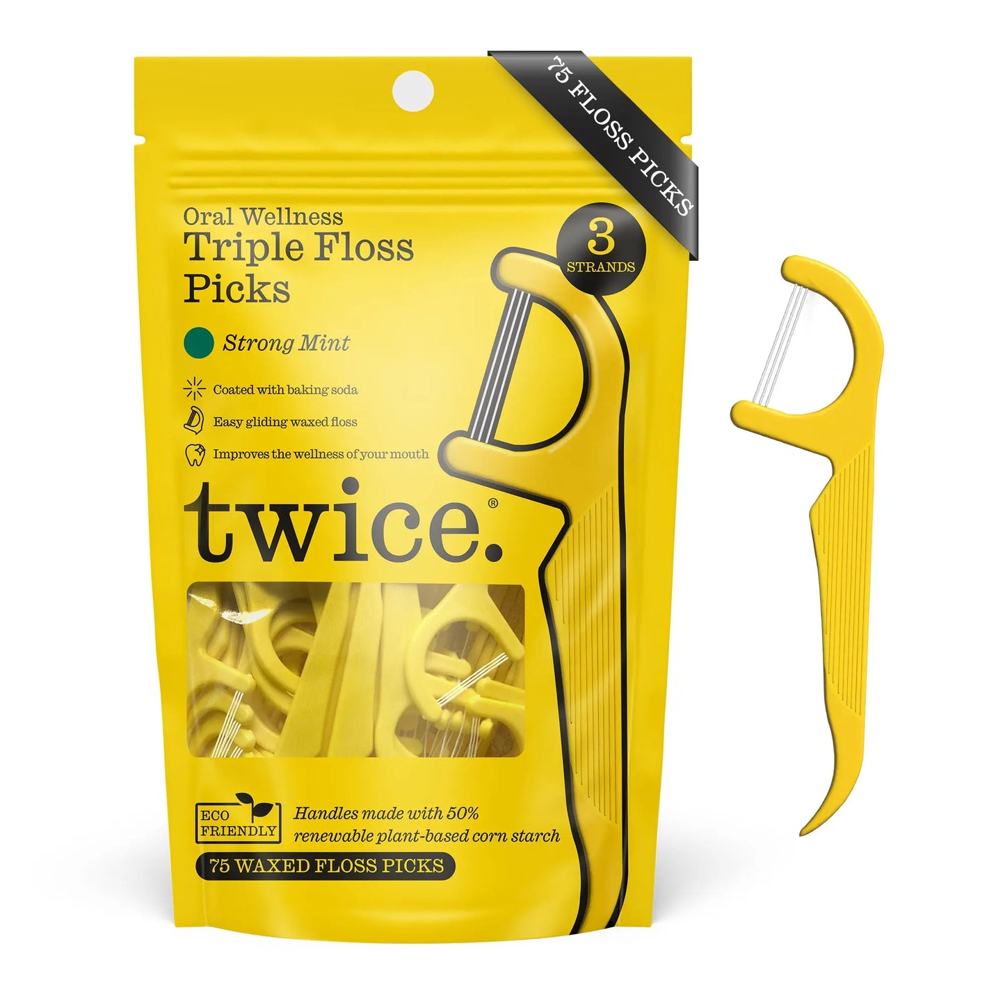 Twice Floss Picks – Eco-Friendly Mint-Infused Floss & Toothpick for Ultimate Gum Health