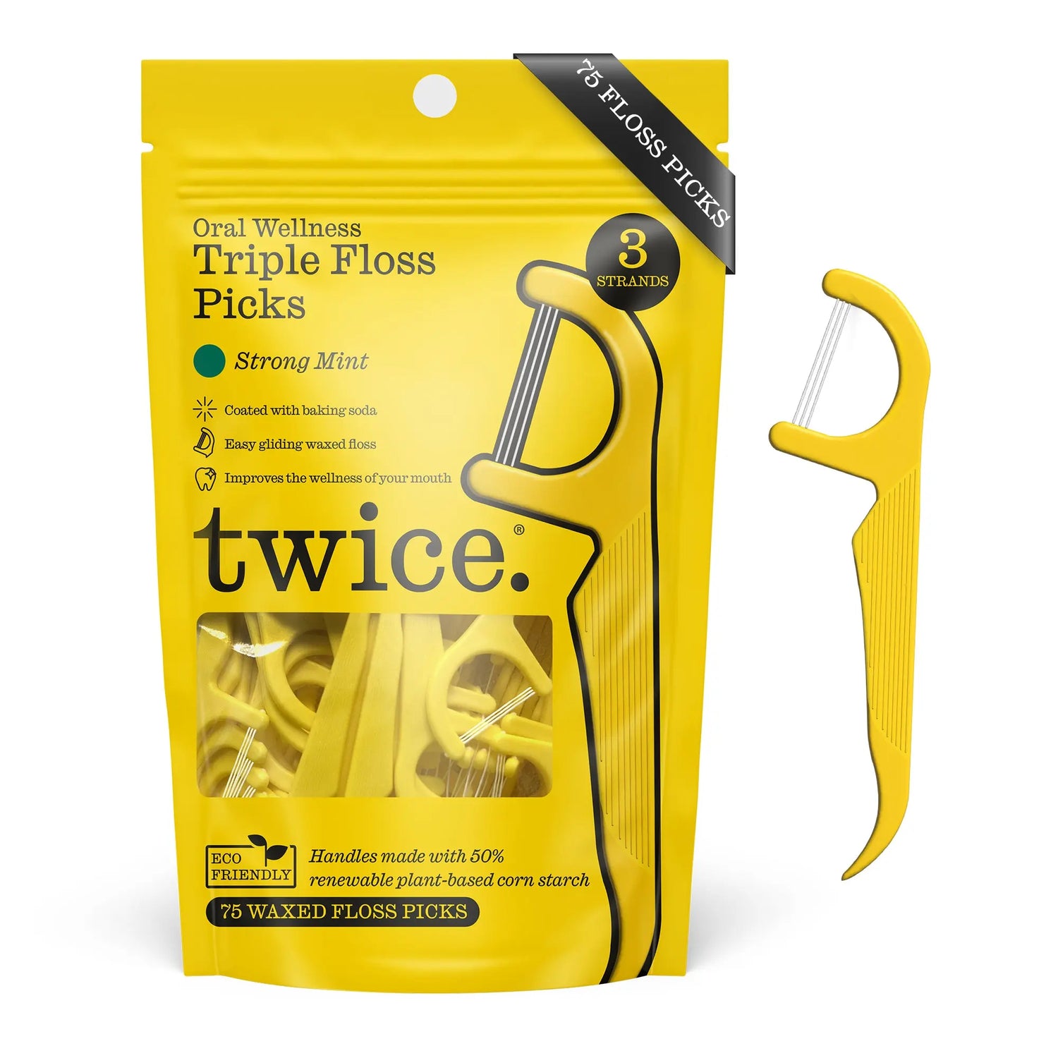 Twice Floss Picks – Eco-Friendly Mint-Infused Floss & Toothpick for Ultimate Gum Health