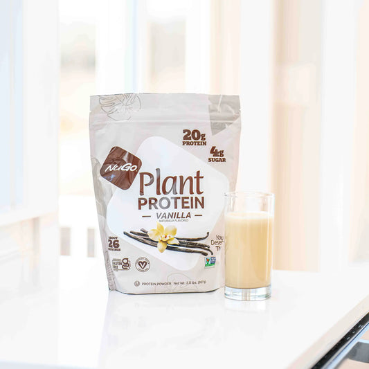 Indulge in Nutritious Goodness with Vanilla NuGo Plant Protein Powder - 20G Protein Per Serving!
