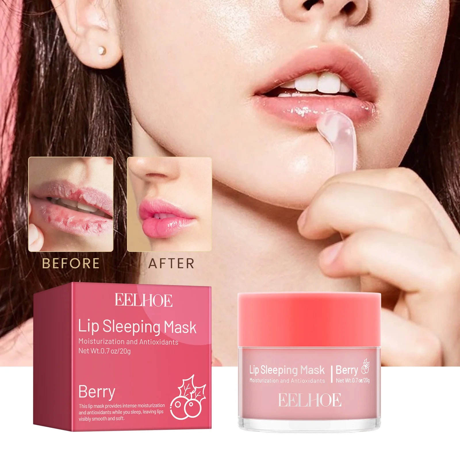 Revitalize Your Lips Overnight: Hydrating Lip Sleeping Mask for Deep Moisture, Gentle Exfoliation, and Plump Perfection