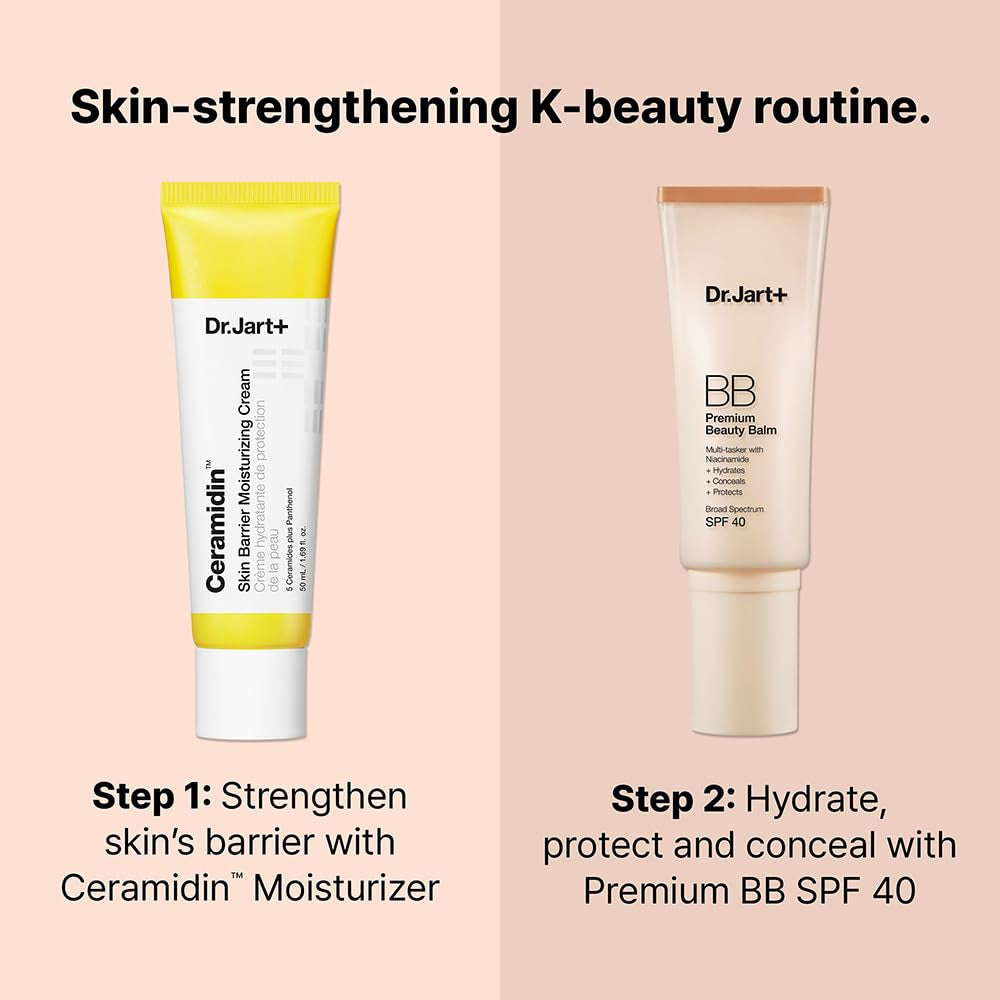 Premium BB Korean Tinted Moisturizer with SPF 40 and Niacinamide | Bb Cream |Skin Tint | Korean Makeup, 1.35 Fl Oz
