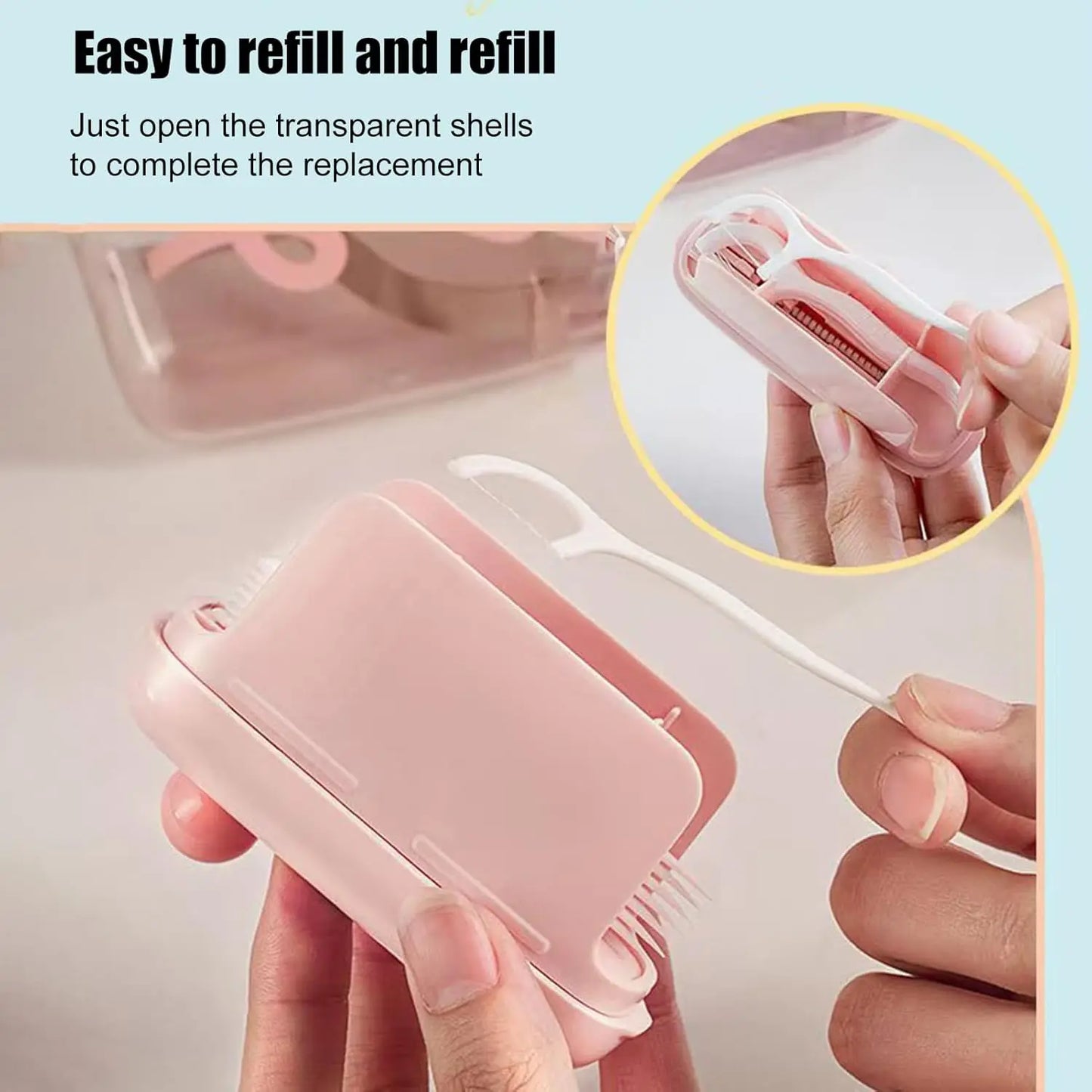 Elevate Your Oral Care with the Portable Dental Floss Case – The Ultimate Refillable Dispenser for Freshness on the Go!