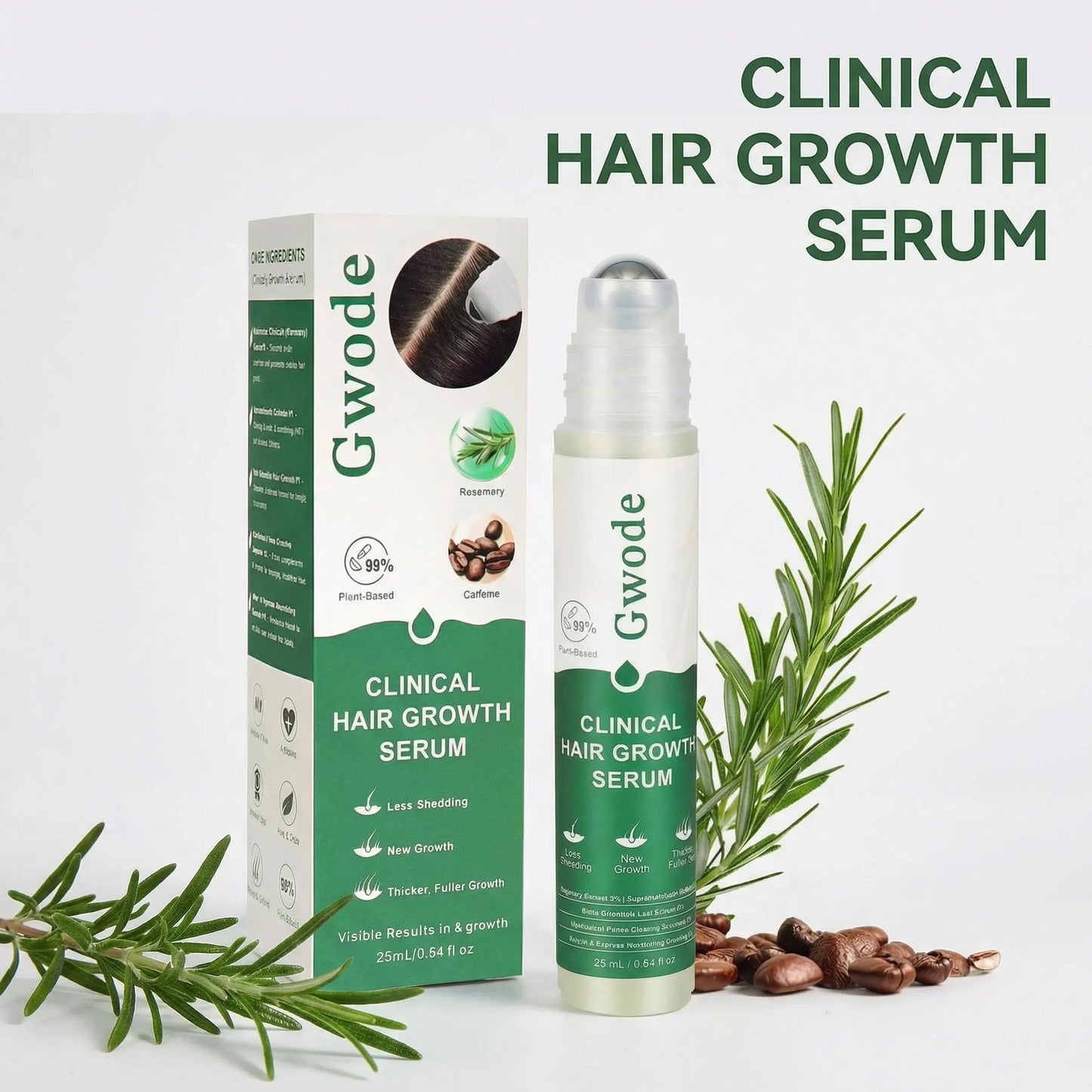 Revitalize Your Hair with Gwode Rosemary Plant Hair Growth Scalp Serum - Unisex Daily Essence for Thicker, Healthier Hair