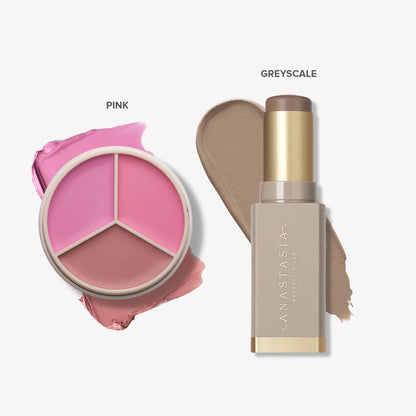 Full Pigment Sculpt & Blush 2-Piece Set - Pink Magic Touch Blush Trio + Smooth Blur Contour Beauty Cosmetics Cosmetics Products