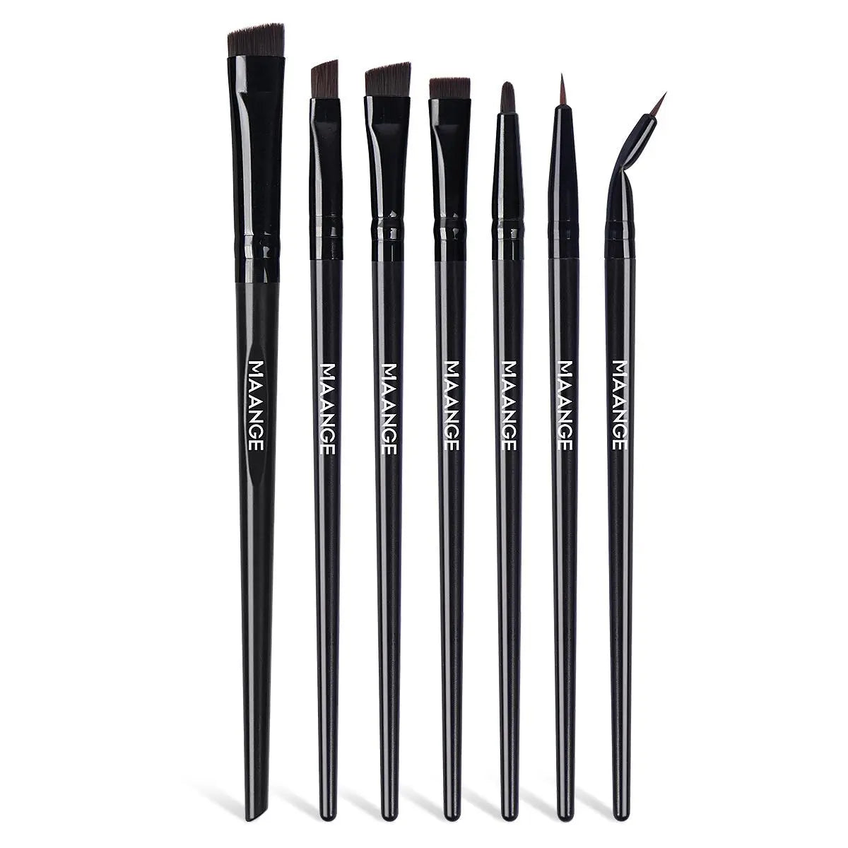 Elevate Your Eye Makeup Game with the MAANGE 7-Piece Professional Brush Set - Perfect for Eyebrows, Eyeliner, and Eyeshadow
