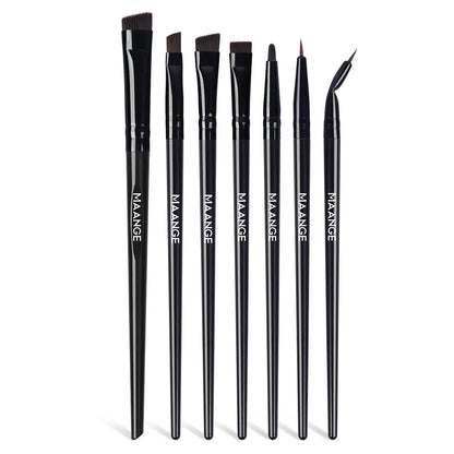 Elevate Your Eye Makeup Game with the MAANGE 7-Piece Professional Brush Set - Perfect for Eyebrows, Eyeliner, and Eyeshadow