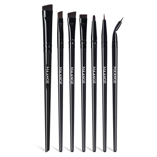 Elevate Your Eye Makeup Game with the MAANGE 7-Piece Professional Brush Set - Perfect for Eyebrows, Eyeliner, and Eyeshadow