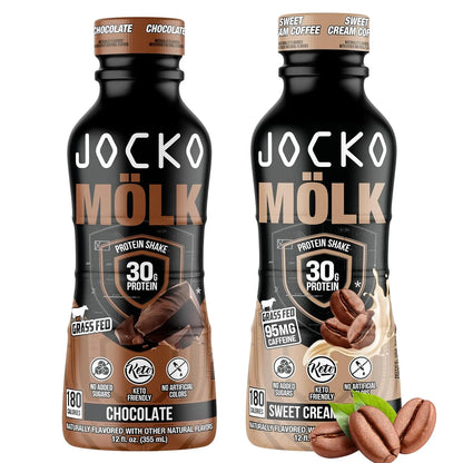 Revitalize Your Workout with Jocko Mölk Grass-Fed Protein Shakes - 30g of Pure Protein in Every Sip!