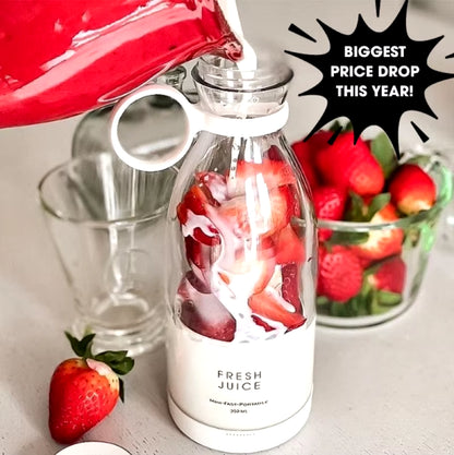 Experience Freshness on the Go with Our Mini Fast Juice Juicer - 6-Blade USB Rechargeable Smoothie Blender