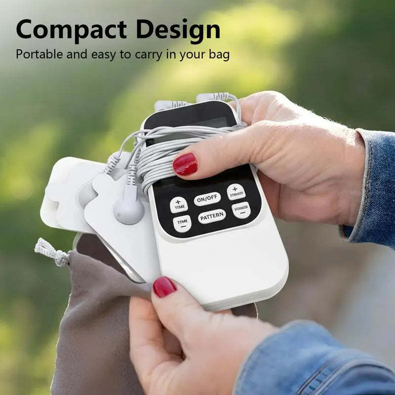 Revolutionary Compact Muscle Massage Unit - Rechargeable Body Massager with 10 Pads, 10 Modes & 30 Intensity Levels for Ultimate Pain Relief