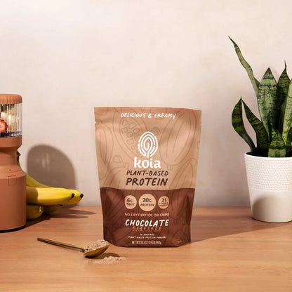 Indulge in Koia's Decadent Chocolate Plant-Based Protein Powder - 20G Protein, 6G Fiber, Packed with 21 Essential Vitamins & Minerals