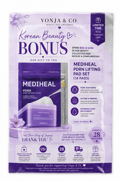 VONJACO. Korean Beauty Bonus Gift Sachet – MEDIHEAL PDRN Lifting Pad Set (14 Pads)
